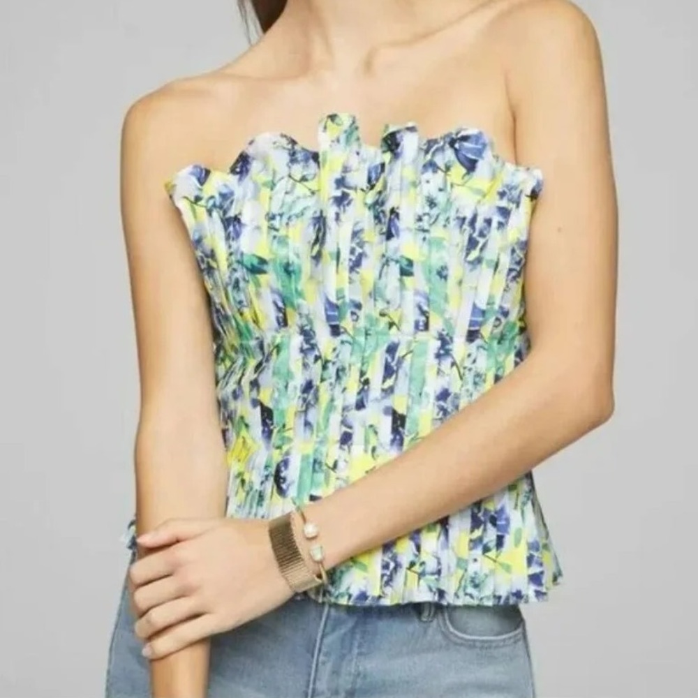 White House Black Market Petite Ruffle Bustier
